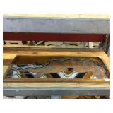 Stained Glass Framed Art. Approx 33 x 14.