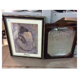Wall Hanging Art and Jack Daniels Mirror. L