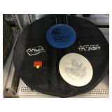 Portable Disc Golf set, collapsible basket and