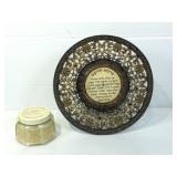 Vtg Russian makeup/music box & Hebrew decorative