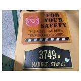 2 signage. Largest is 17x14