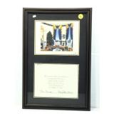 Framed 1995 Clinton White House Christmas Card