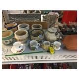 Ceramic Planters, Floral Tea Cups, Romertopf Clay