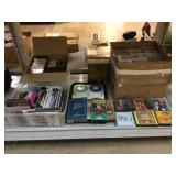 Assorted CDs, VHS, and Cassette tapes