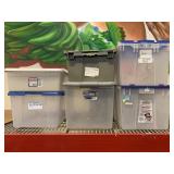 6 Storage Containers.