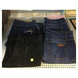 5 jeans. NYDJ, Vans, Joes, Gap 1969, and Jessica