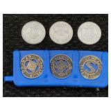 Vtg Transit Tokens Incl. Token Holder, See Photos