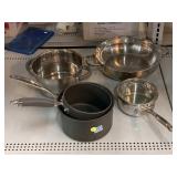 Assorted Pots and Pans. Cuisinart, Wolfgang Puck