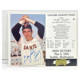 Gaylord perry autographed picture