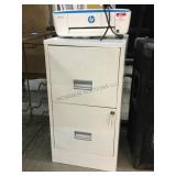 HP Deskjet 3755 w/metal file cabinet, 28in tall