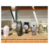 Oriental decorative vases. Tallest approx 10in