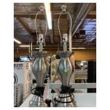 2 Metal Lamps. Approx. 30 inches tall each.
