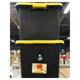 2 Heavy Duty Storage Containers with Lids.