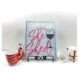 New crimped metal sign. Metal Art display stand,