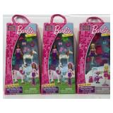 3 Mega Bloks Barbie box sets. Assorted