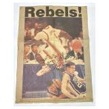 Larry Johnson autographed newspaper