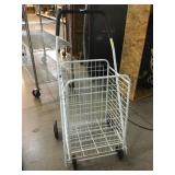 White metal Shopping/ Utility cart, 15x14x36in
