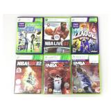 6 XBox360 sports game discs.