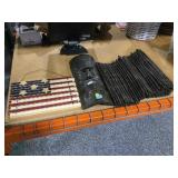 Decorative Wood items. Mask, flag and more.