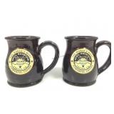 2 Coffee Co, coffee mugs, brown
