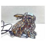 Slag Glass Bunny Lamp 7 in H