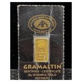1g 995.0 Fine Gold Bar - Istanbul Gold Refinery