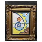 Reginald Webster Signed Kinetic Abstract Painting