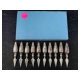 10 Sterling Silver Corn Cob Holders, Tw 110.8g