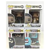 4 Funko Pops, Samurai Jack & Candyman action