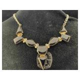 Sterling Silver Onyyx Necklace, Tw 73.5g, Sz 16in