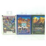 Asstd playing cards, Rte 66, Zion Natl Pk & LV