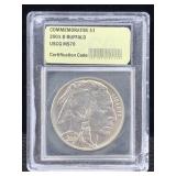 2001-d Commemorative Silver Dollar Cased