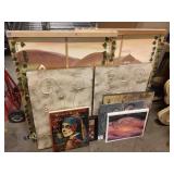 Painting on canvas, mostly wine theme, largest