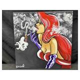 Kushyland Signed Painting On Canvas. Jessica
