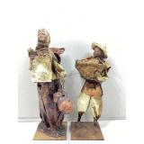 Vtg Mexican folk art paper mï¿½chï¿½ figures