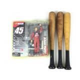 Adam Petty Nascar figure & mini wooden ball bats