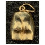 14k Gold Butt Pendant, Tw 1.5g, Sz ï¿½in Tall