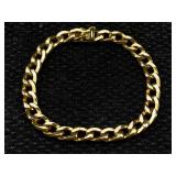 14k Gold Bracelet, Tw 12.1g, Sz 8in Long