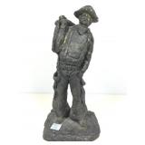15in Cowboy Sculpture. 1978 Signed Plaster