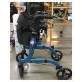 Folding walker on wheels with break and seat,