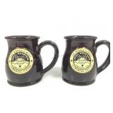 2 Coffee Co, coffee mugs, brown