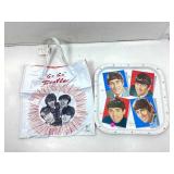 The Beatles tray & plastic carrying bag