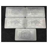 5-1oz Titanium Bars Usa