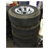 4-17ï¿½ï¿½ Chrome GM/Chevy 6 lug rims w/tires set