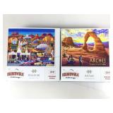 2 Mini puzzles, Arches & Rte 66