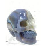 Carved Stone Skull 4in H