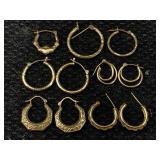 14k Gold Earrings, Tw 5g
