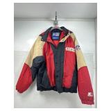 San Francisco 49ers starter jacket needs cleaning