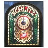 Vtg Schlitz Beer light up plastic clock. Cracked