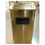 Metal wasted bin w/ashtray top, 12x10x24in